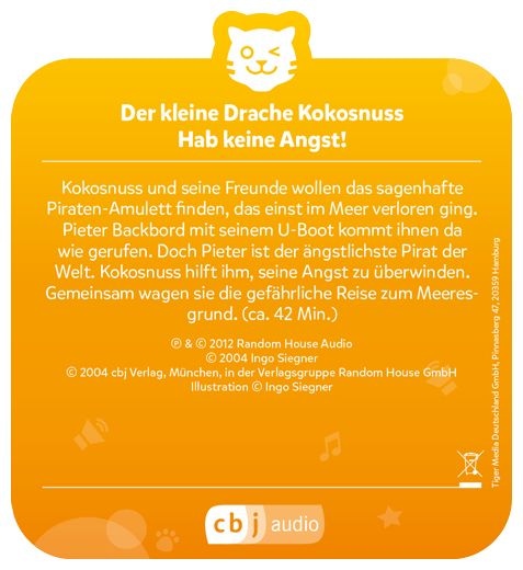 Der kleine Drache Kokosnuss: Hab keine Angst! 