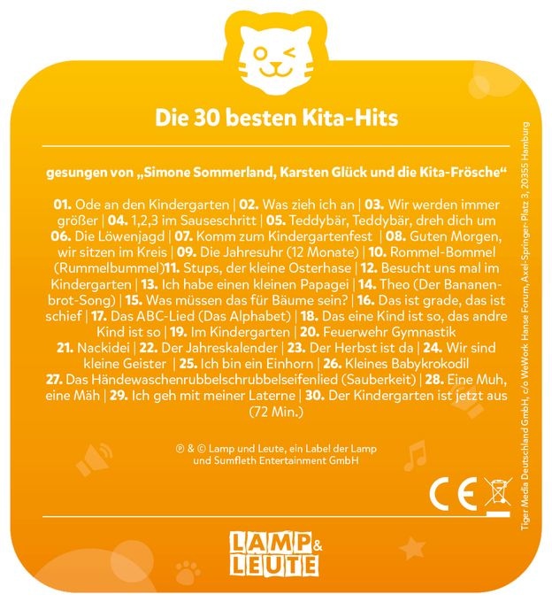 Die 30 Besten: Die 30 Besten Kita-Hits 