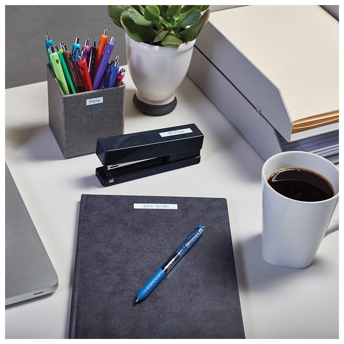 DYMO Original D1-Etikettenband | blau auf weiß | 9 mm x 7 m | selbstklebendes Schriftband | für LabelManager-Beschriftungsgerät 