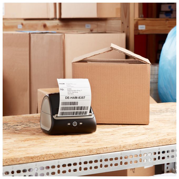 DYMO Original LabelWriter Versandetiketten für LabelWriter 5XL/4XL-Etikettendrucker | 102 mm x 210 mm | 6 Rollen mit je 140 Etiketten (840 Stück) | selbstklebend | für LabelWriter Beschriftungsgerät 