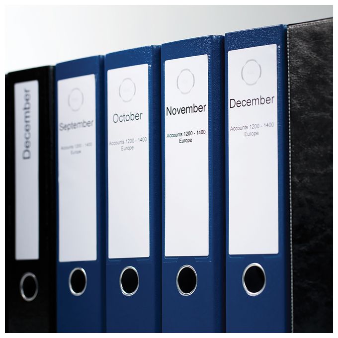 DYMO Original LabelWriter-Mehrzwecketiketten/große Ordnerrücken-Etiketten | 59 mm x 190 mm | Rolle mit 110 leicht ablösbaren Etiketten | selbstklebend | für LabelWriter Etikettendrucker 