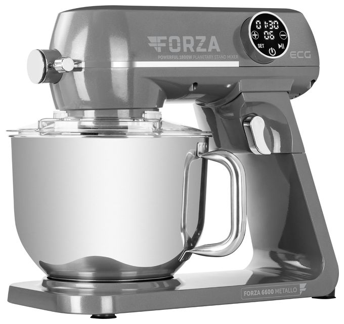 1800 W Küchenmaschine 6,5 l  Forza 6600 (Schwarz, Edelstahl) 