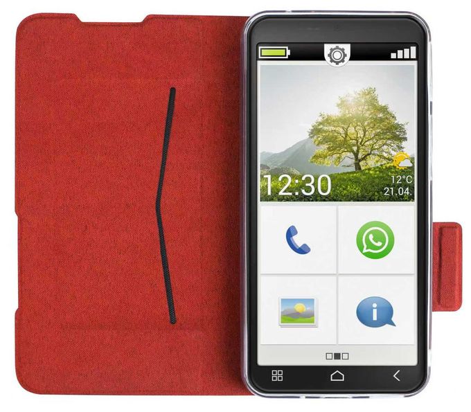 Folio für Emporia SMART.7lite, SMART.7mini, ME.7  Smartcover (Schwarz, Rot) 