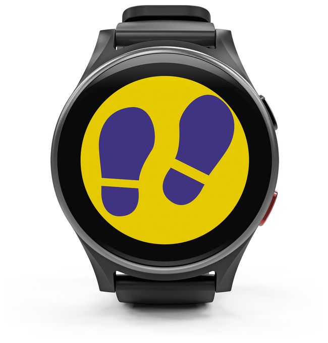Digital Smartwatch Rund IP68 4G  Watch LTE (Schwarz, Silber) 