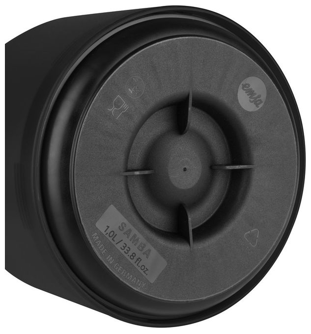  504235 SAMBA Quick Press Isolierkanne 1,0l Glas-Isolierkolben (Schwarz) 