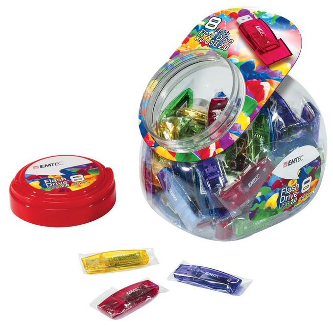 USB Typ-A Stick 32 GB  C410 Color Mix - Candy Jar 80 Stück (Mehrfarbig) 