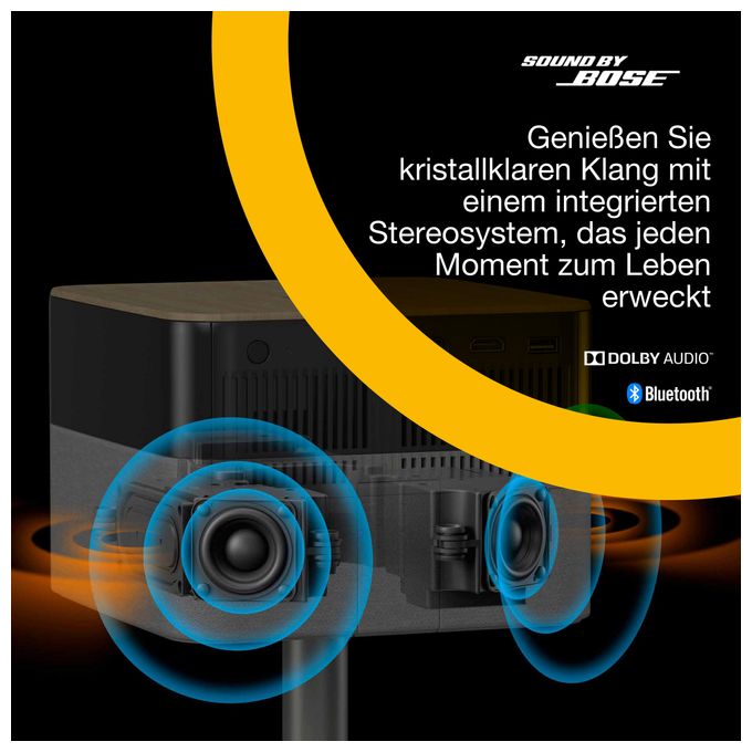 4K (4096x2400) 3LCD LED Standard Throw-Projektor 1000 ANSI Lumen (Schwarz, Eiche, Silber) EF-72 
