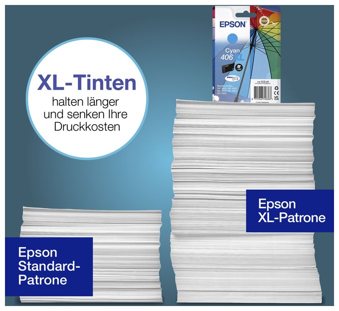 originale Druckerpatronen Cyan 6 ml 406 C13T17G24010 