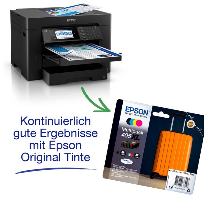 All in One A3 Tintenstrahl Drucker 4800 x 2400 DPI WorkForce Pro WF-7840DTWF 