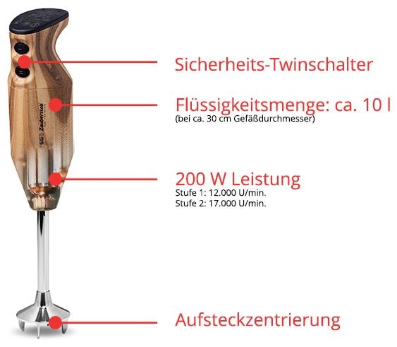 Stabmixer 200 W  Design Edition Douglasie Zauberstab (Braun) 