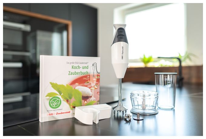 Stabmixer 160 W 2 Stufen  M160G Zauberstab (Anthrazit, Weiß) 