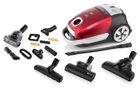 Bodenstaubsauger mit Staubbeutel 800 W HEPA  Adagio (Rot) 
