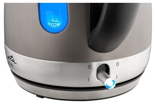 1,7 l Wasserkocher 2200 W (Anthrazit, Grau, Edelstahl) Ela 