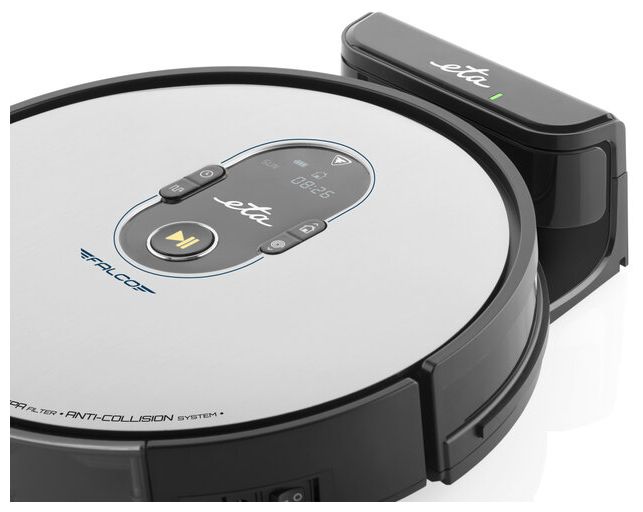 Saugroboter nass/trocken 120 min Akku  Falco Smart (Schwarz, Edelstahl) 