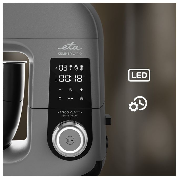 1700 W Küchenmaschine 6,7 l  Kuliner II Vario (Grau/Titan) 