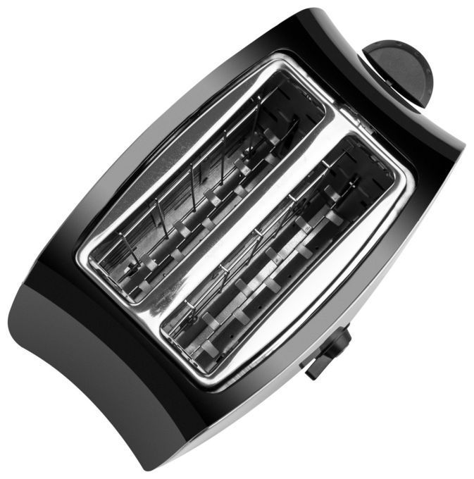 Toaster 800 W 2 Scheibe(n) 7 Stufen  Lenny (Schwarz, Edelstahl) 