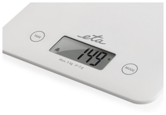 Elektronische Küchenwaage bis 5 kg Genauigkeit 1 g  Lori (Weiß) 