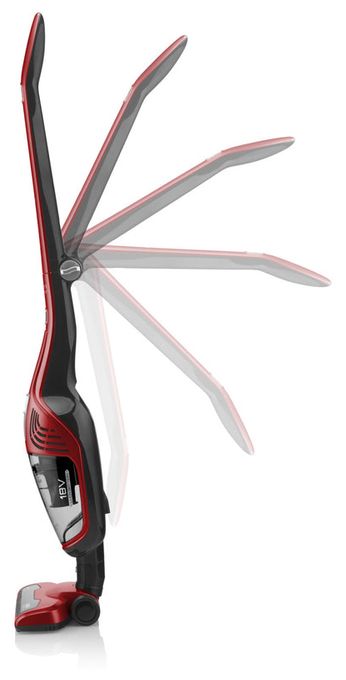 Handstaubsauger mit Staubbeutel bis 45 min Laufzeit 18 V Zyklonal  Moneto II (Rot) 