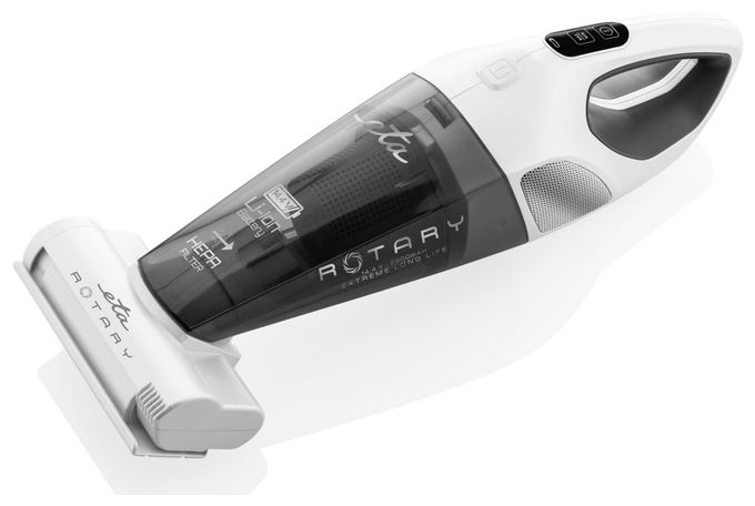 Handstaubsauger Beutellos bis 25 min Laufzeit 14,4 V HEPA  Rotary (Grau, Weiß) 