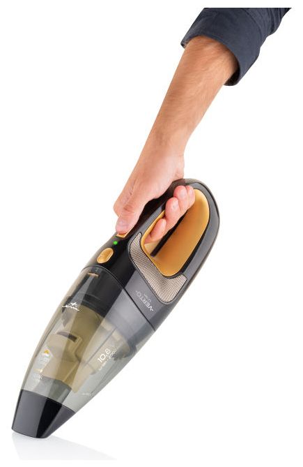 Handstaubsauger Beutellos bis 15 min Laufzeit 10,8 V HEPA  Verto (Schwarz/Gold) 
