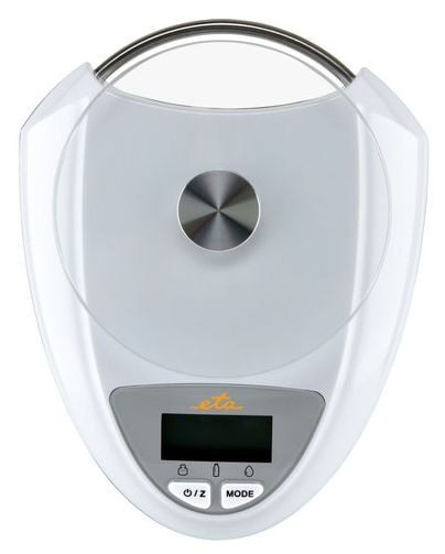 Elektronische Küchenwaage bis 5 kg Genauigkeit 1 g  Zori (Silber, Weiß) 
