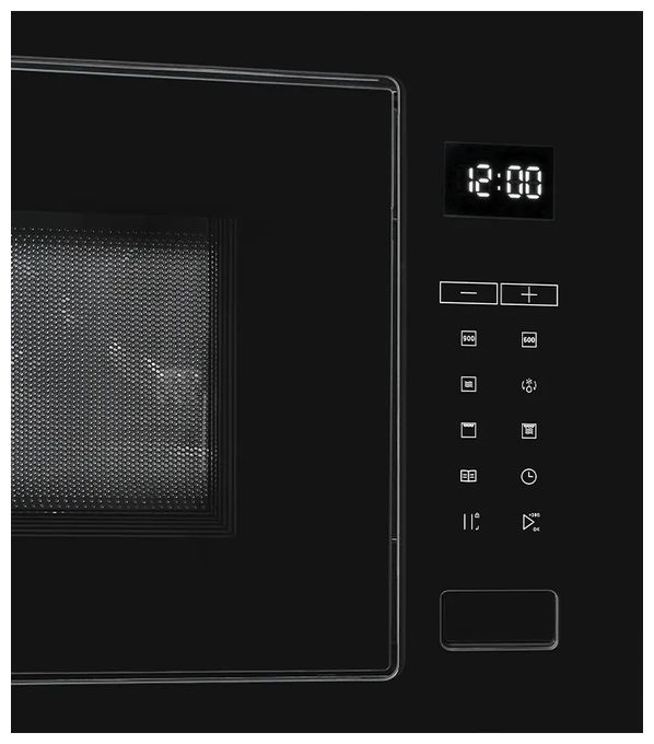 Einbau-Mikrowelle 1200 W Größe: mittel 10 Stufen Grill (Schwarz) EMW25-G-020 