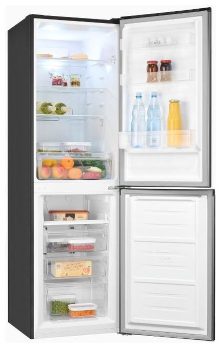 165 l / 82 l Kühl-Gefrierkombi freistehend NoFrost 181 kWh Jahr  KGC250-85-NF-040D (Edelstahl) 