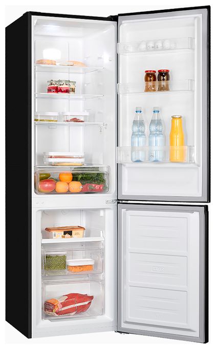 182 l / 71 l Kühl-Gefrierkombi freistehend NoFrost 141 kWh Jahr  KGC265-70-NF-040C (Schwarz) 