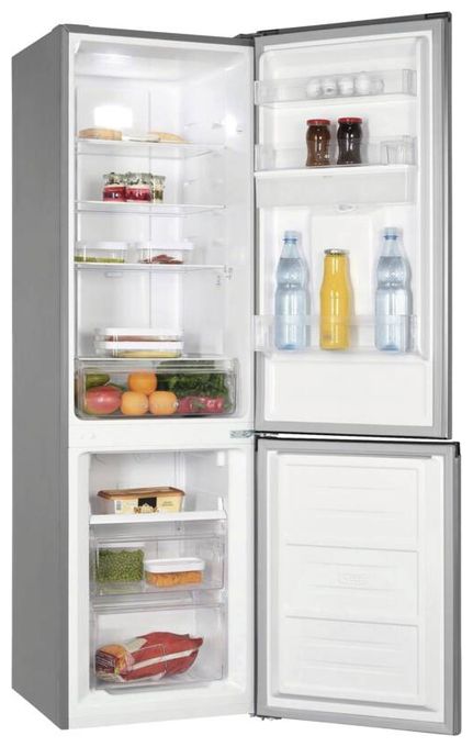180 l / 71 l Kühl-Gefrierkombi freistehend NoFrost 141 kWh Jahr  KGC265-70-NF-WS-040C (Schwarz, Edelstahl) 