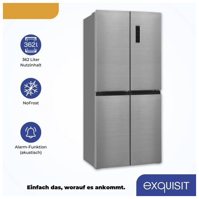 Side-by-Side Kühl-/ Gefrierkombination 237 l / 135 l 210 kWh NoFrost 1800 mm x 790 mm  MD365-125-040D (Schwarz, Edelstahl) 