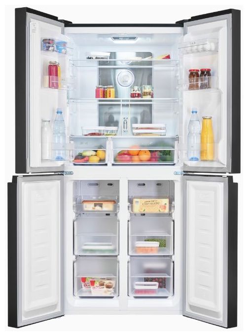 Side-by-Side Kühl-/ Gefrierkombination 271 l / 150 l 182 kWh NoFrost 1800 mm x 795 mm (Anthrazit, Edelstahl) MD425-150-040C 