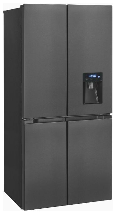 Side-by-Side Kühl-/ Gefrierkombination 284 l / 148 l 283 kWh NoFrost 1830 mm x 836 mm  MD430-100-WS-202E (Schwarz, Edelstahl) 