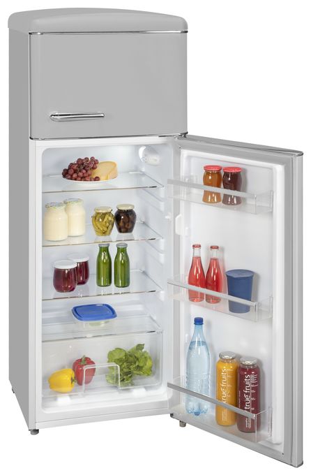 162 l / 44 l Kühl-Gefrierkombi freistehend 179,95 kWh Jahr  RKGC270-45-H-160E (Grau) 