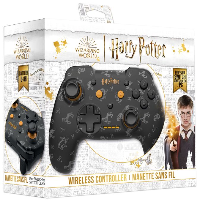 Analog Gamepad für Nintendo Switch  Wireless Controller Harry Potter (Schwarz, Grau, Gelb) 
