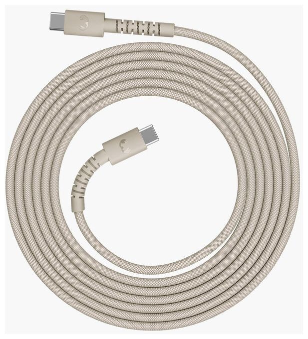 Stecker Rundkabel USB C auf USB C bis 100 W 2 m  FlexWave (Beige) 