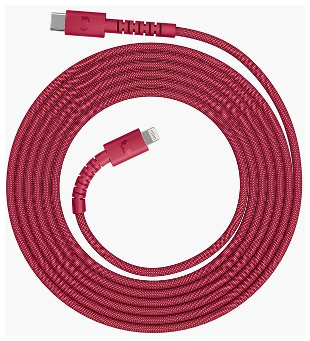 Stecker Rundkabel Lightning auf USB C 2 m  FlexWave (Rot) 