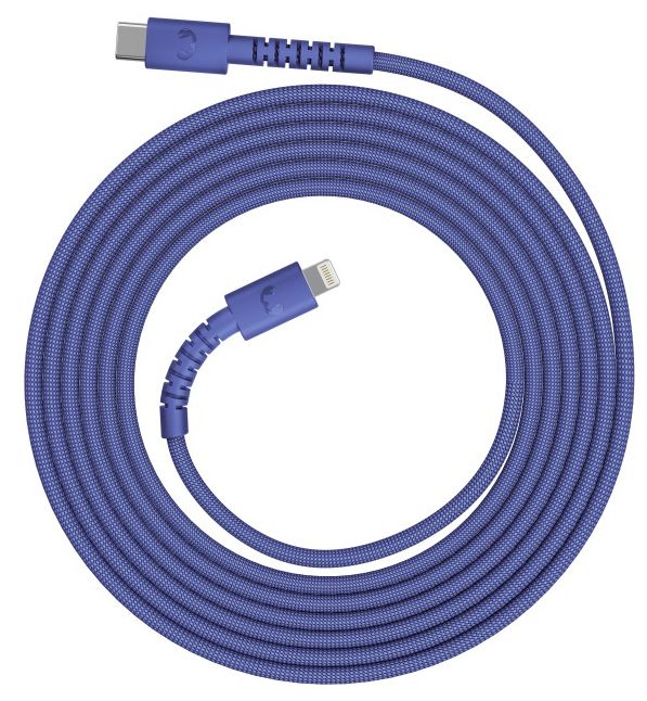 Stecker Rundkabel Lightning auf USB C 2 m  FlexWave (Blau) 