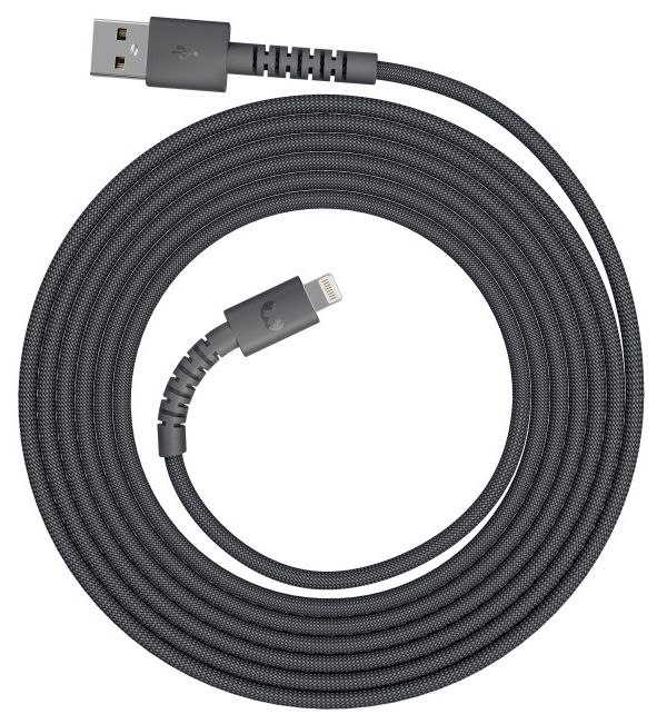 Stecker Rundkabel Lightning auf USB A 2 m  FlexWave (Grau) 