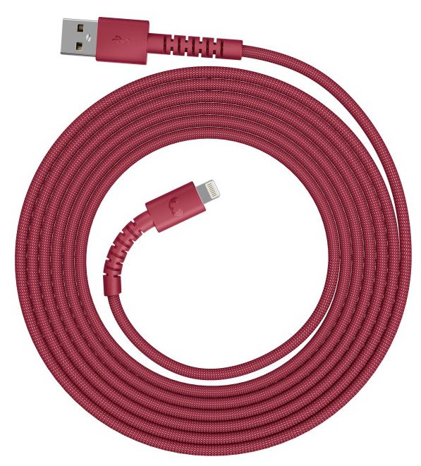 Stecker Rundkabel Lightning auf USB A 2 m  FlexWave (Rot) 