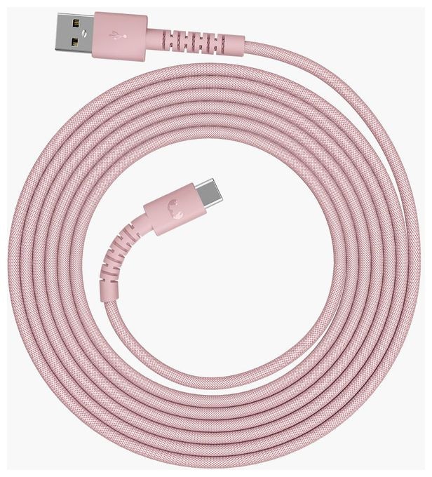 Stecker Rundkabel USB A auf USB C 2 m  FlexWave (Pink) 