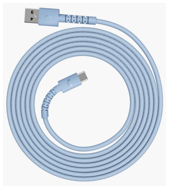 Stecker Rundkabel USB A auf USB C bis 18 W 2 m  FlexWave (Blau) 