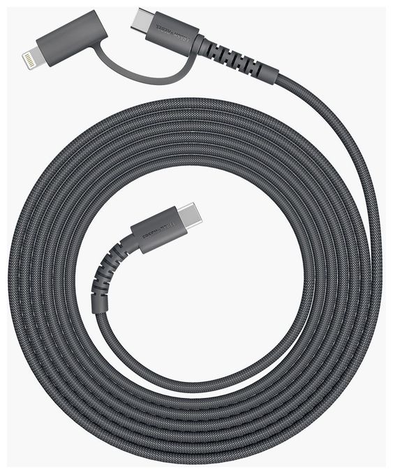 Stecker Lightning auf USB C 2 m  FlexWave (Schwarz) 