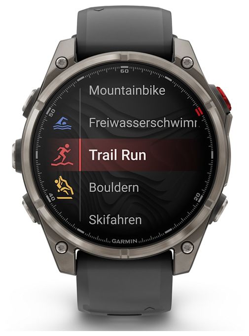 Digital 47 mm Smartwatch Rund 360 h  Fenix 8 Pro (Graphit, Titan) 