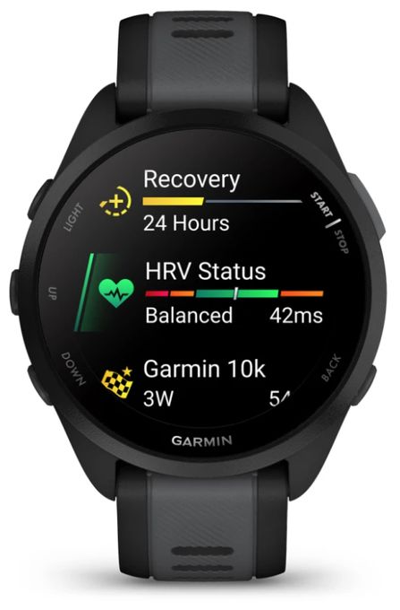 Digital 43 mm Smartwatch Rund  Forerunner 165 (Schwarz) 
