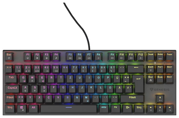 RGB-LED Gaming Tastatur USB  Thor 303 TKL (Schwarz) 