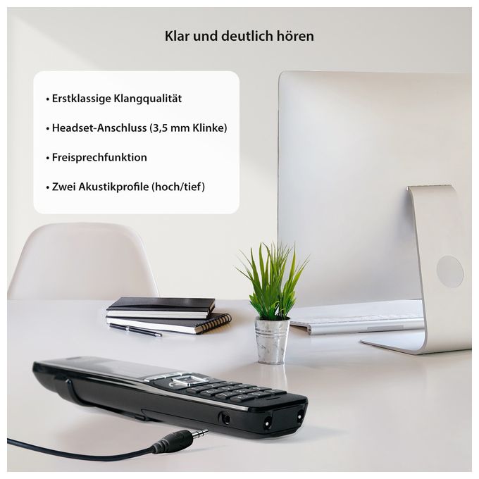 Analoges/DECT-Telefon  Comfort 550HX (Schwarz) 
