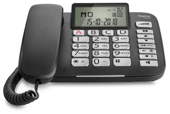 Analoges Telefon  DL580 (Schwarz) 