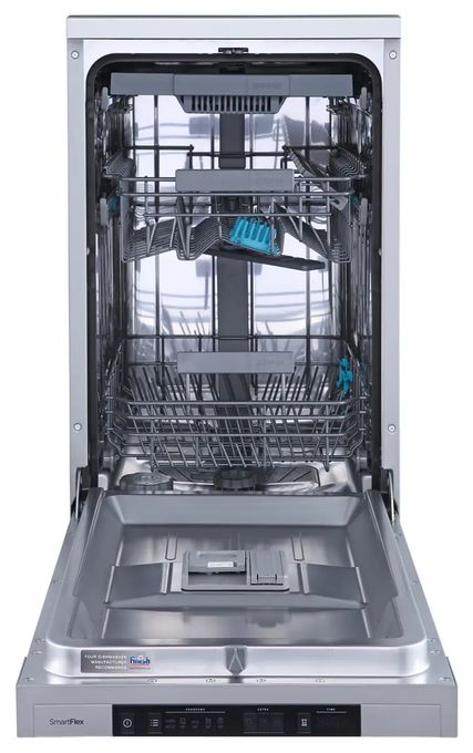 45 cm Geschirrspüler freistehend leise 10 Maßgedecke aquaStop Funktion Auto Open (Silber) GS541C10X 