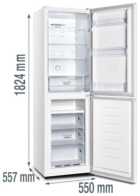 171 l / 85 l Kühl-Gefrierkombi freistehend NoFrost 226 kWh Jahr  NRK418ECW4 (Weiß) 