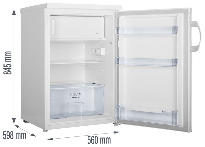 120 l / 107 l Tischkühlschrank EEK: E 137 kWh Jahr  RB492PW (Weiß) 